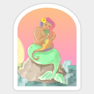Rainbow Sherbet Mermaid Sticker